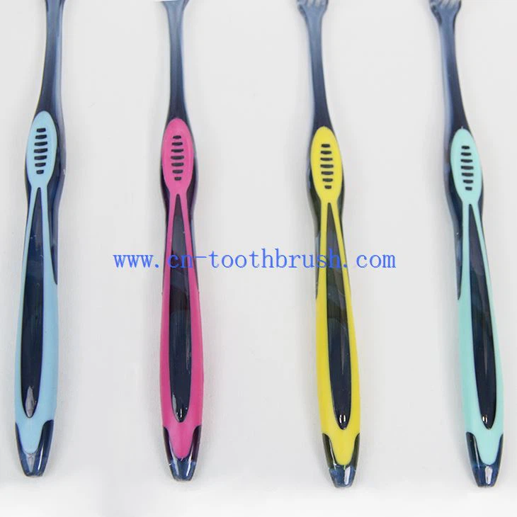 The Handle Of Soft Plastic Transparent Toothbrush With Small Head